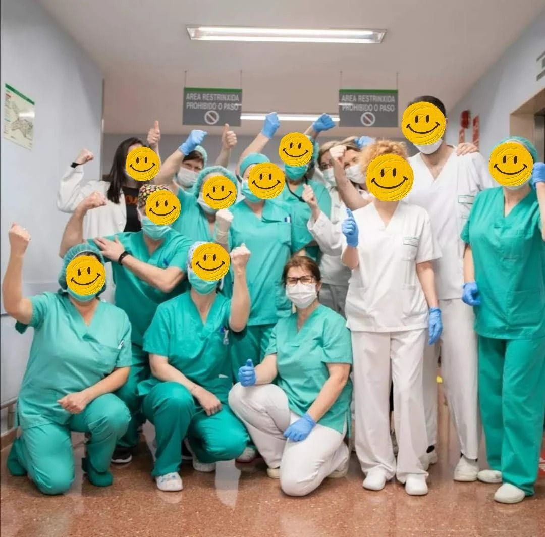 Irene Prego como enfermera en cuidados intensivos